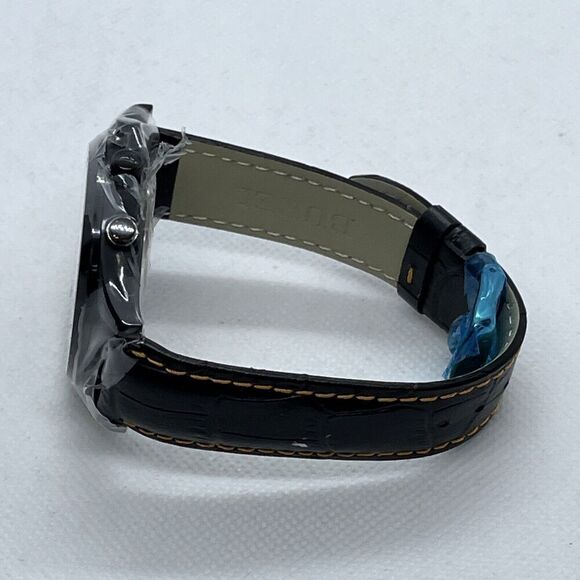 Burei B-7001M Men's Black Leather Analog Dial Quartz Genuine Wrist Watch JMB77 - Picture 11 of 12